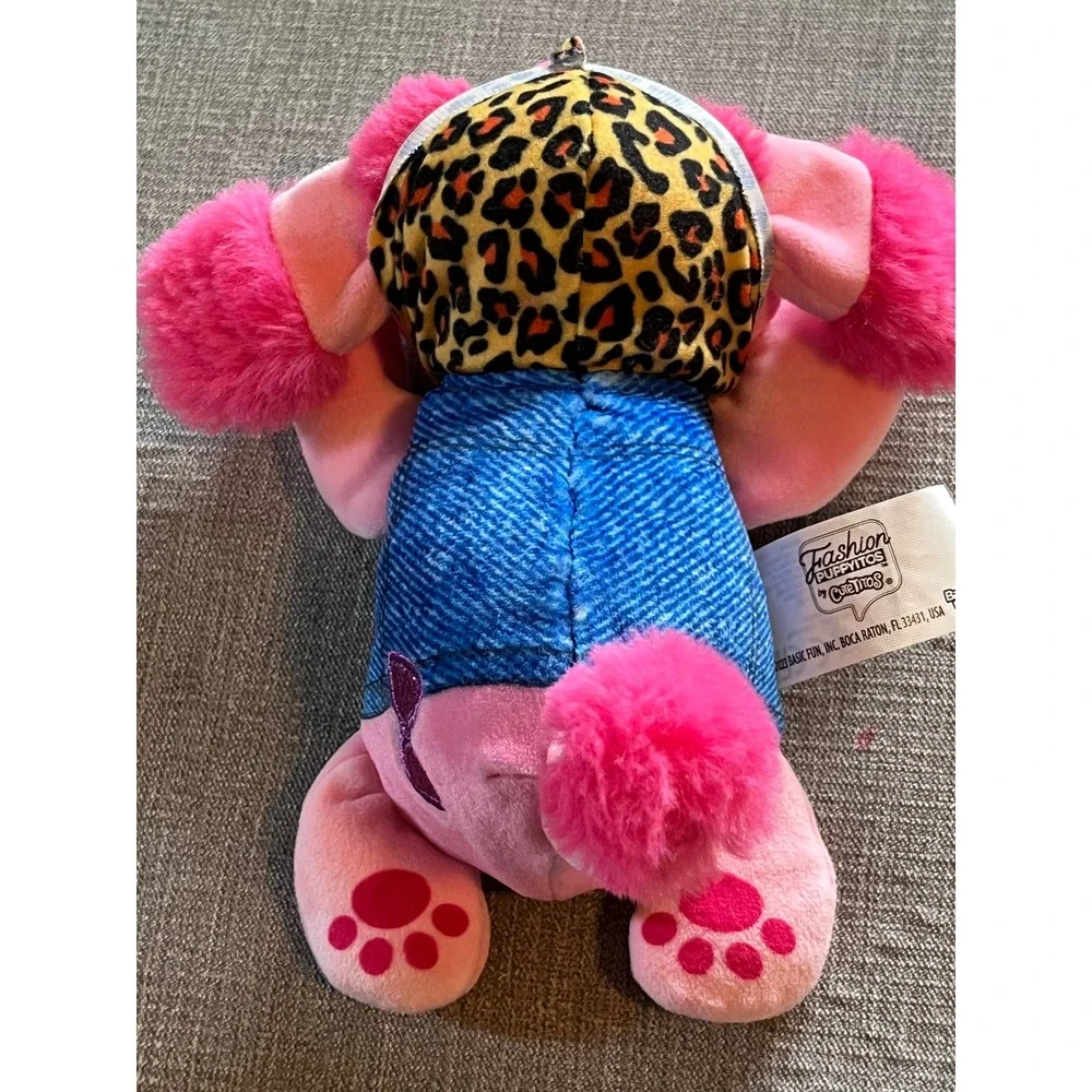 Fashion Puppyitos by Cutetitos Pink Poodle Plush Leopard Beret Heart Sunglasses